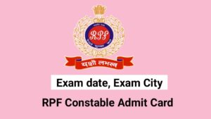 RPF Constable Admit Card