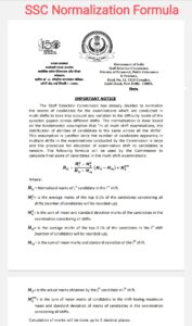 SSC Normalization formula